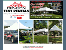 Tablet Screenshot of haydententrentals.com